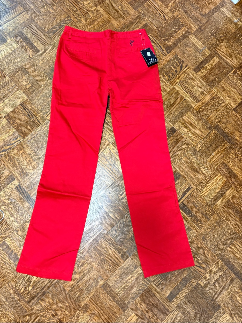 Ashworth Bright Red Women's Straight-Leg Chinos